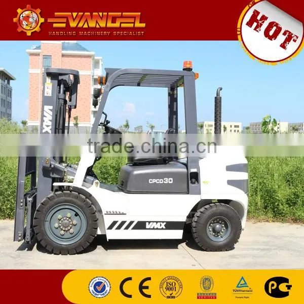 3Ton Counter Balance Diesel Forklift, chinese brand YTO/Lonking/Vmax