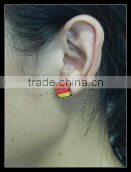 Belgium soccer fans flag color square metal earrings for Euro 2016