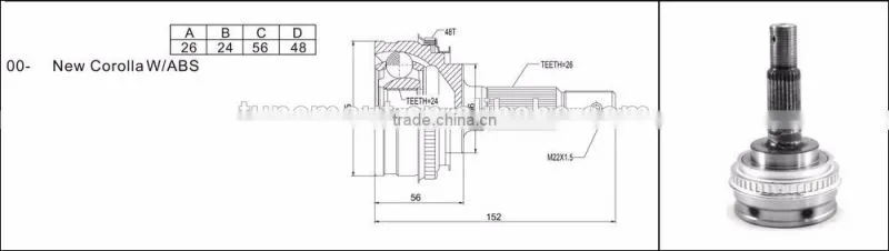 Cv Joint For Toyota LAND CRUISER/LEXUS OEM: 43460-69115