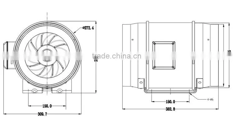 HF-250P Hydroponics farms duct exhaust fan