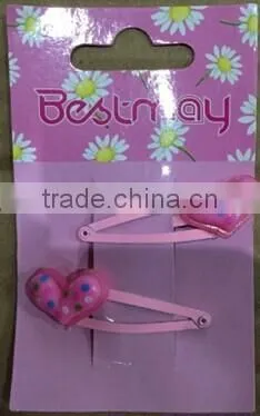 2PC HEART SHAPE RED HAIR PIN