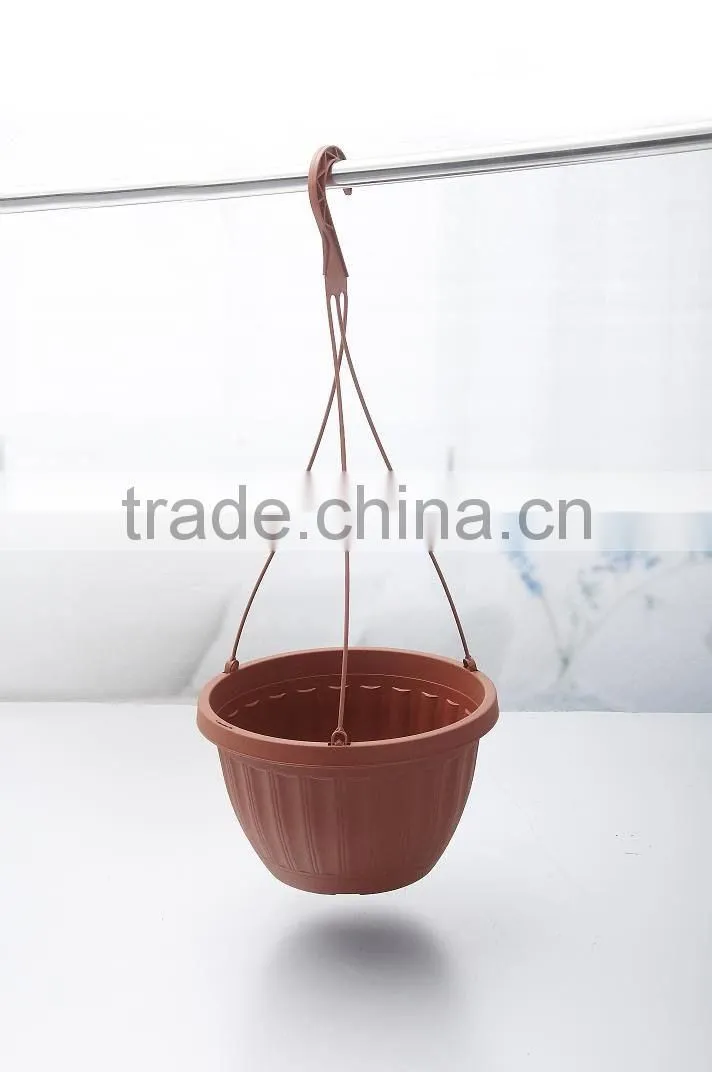 custom plastic wall mounted hanging self watering flower pots with hook