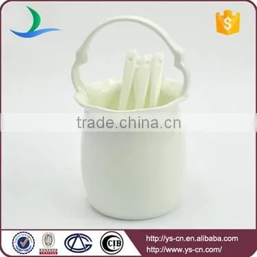 Wholeale ceramic kitchen utensil spoon and fork container