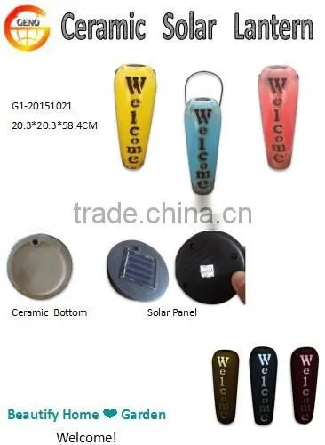 ceramic Antique Outdoor Solar Lanterns