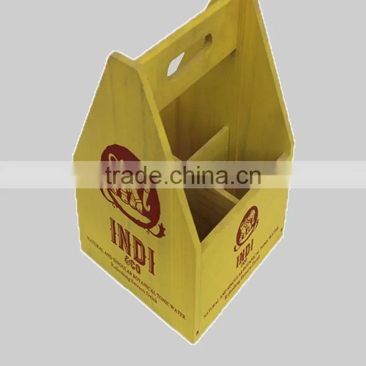 China Factory Supply pine/paulownia wooden wine box, christomas wood craft and gifts using for wine bucket