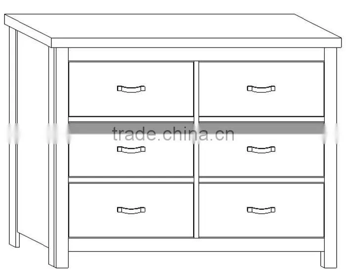 Wooden drawer, sideboard