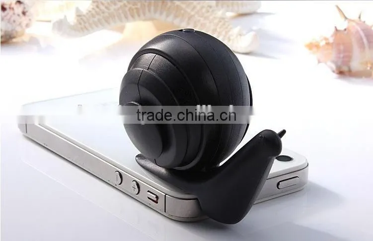 2015 New Arrival Best Present Gift Mini Speaker Snail Shape Mini Speaker Which Could Be Stand For Mobile Phones