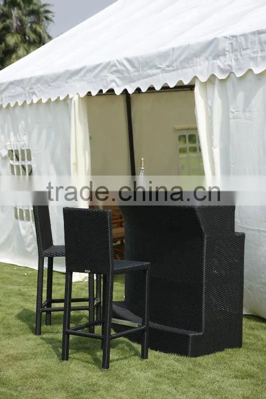 outdoor garden high bar stool classical rattan bar table set