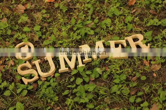 Free standing Unpainted Wooden Lettter Words Natural Pine Wood Home Bedroom Decoration Wooden Crafts Word