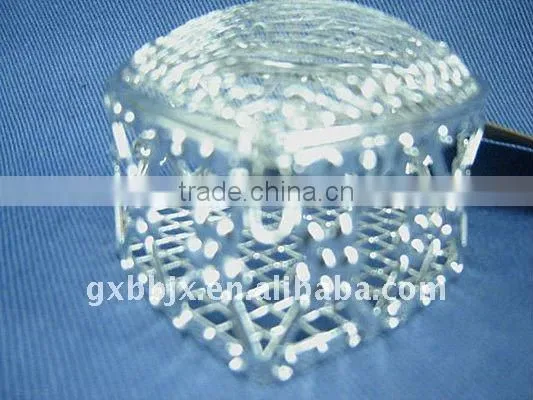 Heart shaped silver wire birthday gift boxes