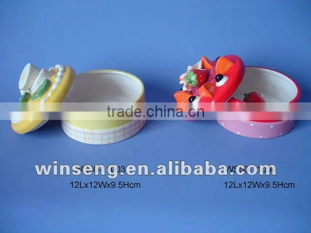 hot selling Cat and Fish decorative ceramic cake holder
