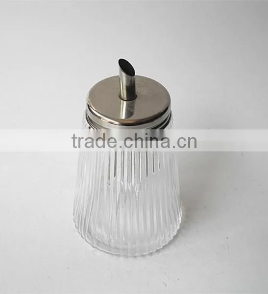 kitchenware glass condiment flavour container with tube cap
