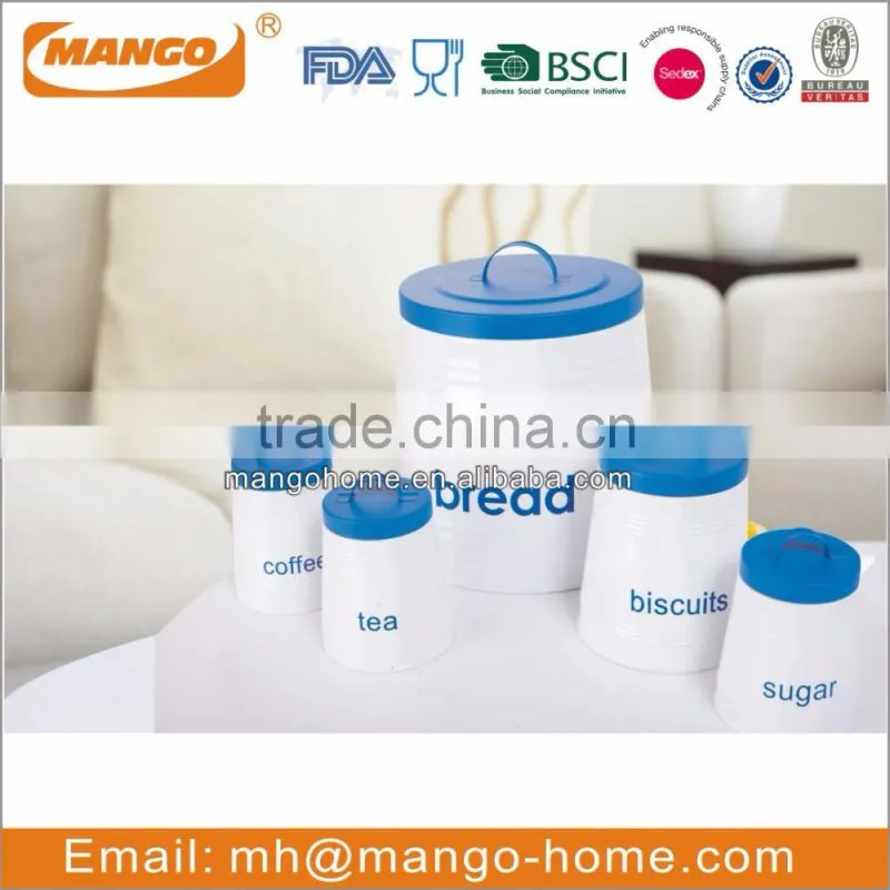 Unqiue Metal Bread bin biscuits tea coffee sugar canister sets