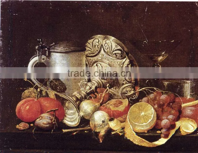 Still Life Oil Painting Fruit and Tableware
