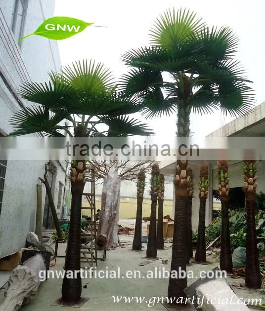 Artificial Large Indoor Palm Trees Sale Plastic Fan Palm Leaves Factory Wholesale
