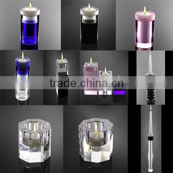 crystal lotus candle holder