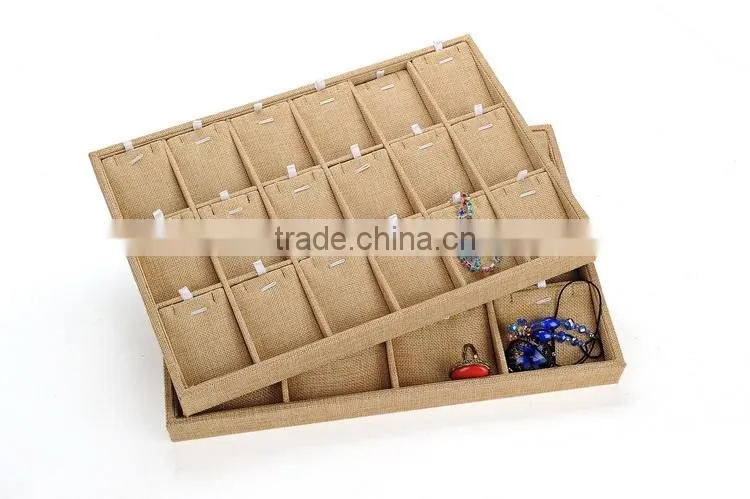 Linen jewelry display neck stands jewelry display tray