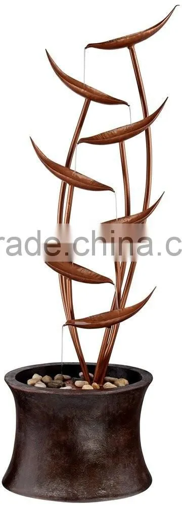 Tiered Leaves Outdoor Garden Fountain