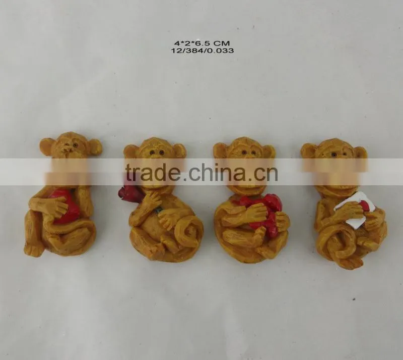 Resin Imitation Wood Effect Monkey Statues