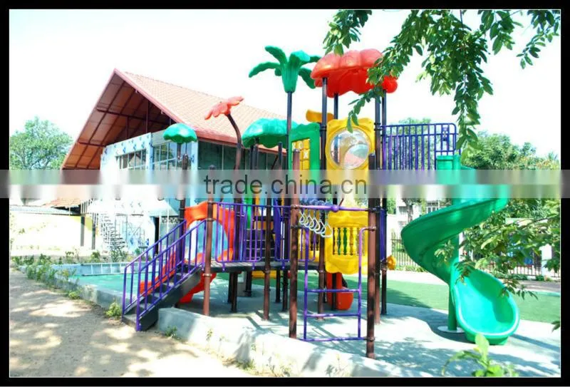 SAFE EN1176 STANDARD TROPICAL RAIN FORET SERIES CHILDREN PLASTIC SLIDE ,OUTDOOR SLIDE (HA-01701)
