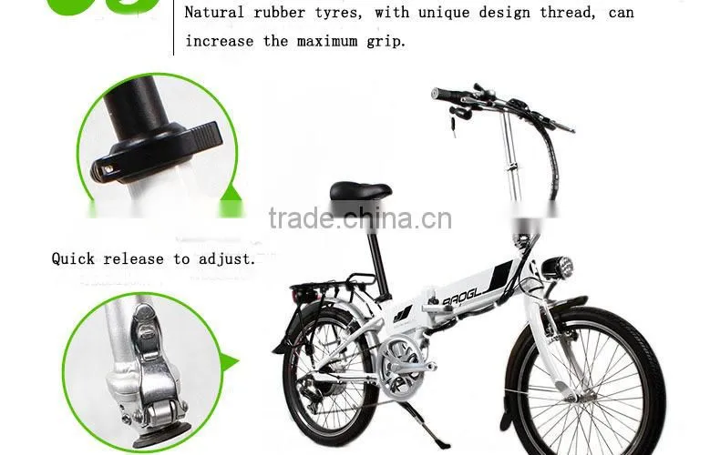 20 inch folding bicycle electric foldable bike with hidden battery