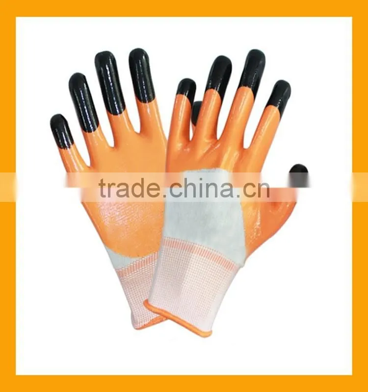 High Quality Double Dipped Smooth Nitrile Oil Proof Work Gloves