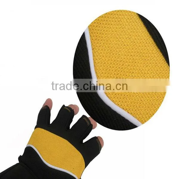 Custom Leather weightlifting workout gloves