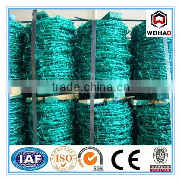 Anping Wei hao provide galvanized barbed wire/PVC barbed wire