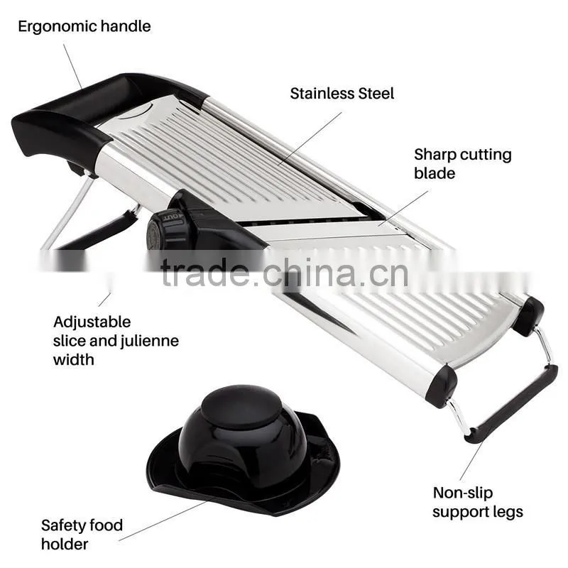 Stainless Steel Mandoline Slicer Adjustable Blades Vegetable Food Cutter