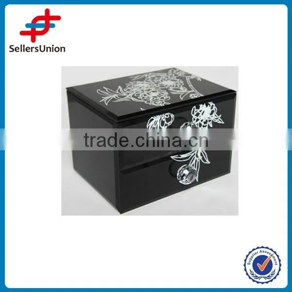 all black design jewelry box