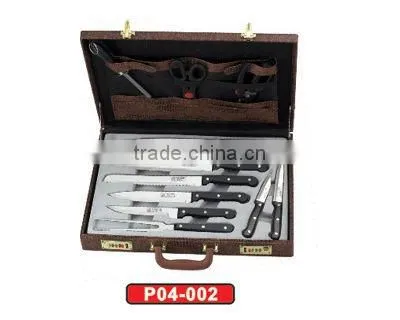 25pcs kitchen knife set with aluminum box