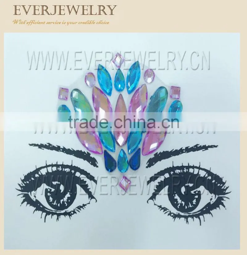2017 halloween colorful face jewels