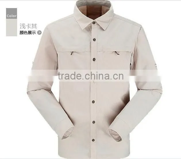2017 high quality Summer Long Sleeve Shirt Quick Dry Men UV Protection Outdoor FISHING Shirt