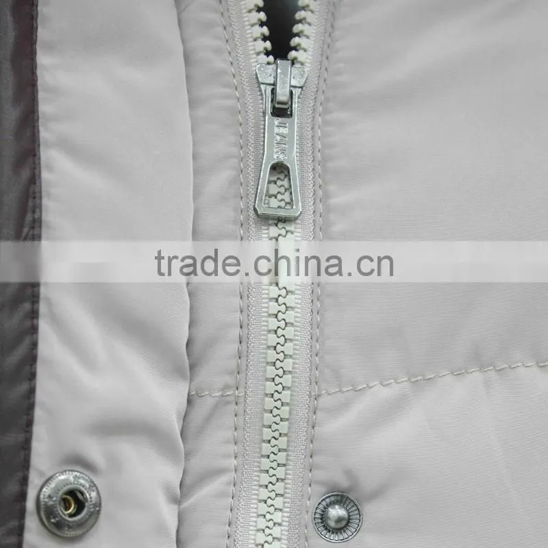 2014 Alike fashion long women jacket with faux fur hood