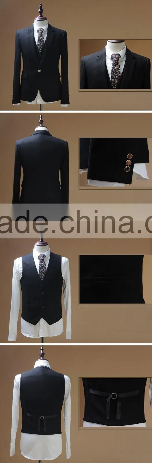 2015 latest design man clothing mens suit and price 3 piece business suit