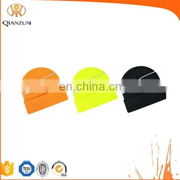 embroidery custom reflective beanie hat / winter hat wholesale