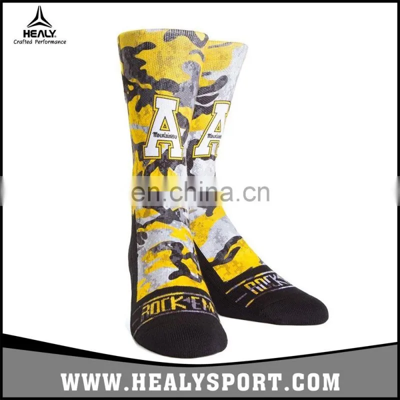 Popular Sublimation NCAA Appalachian State Mountaineers Custom Athletic Crew Socks