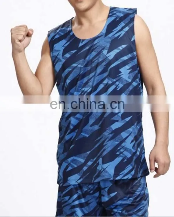 high quality polyester customized design camo basketball jersey