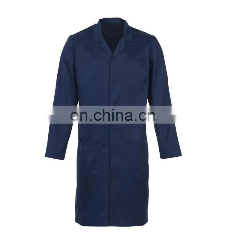 China factory cheap white Chemical Men Acid Resistant lab coat designs