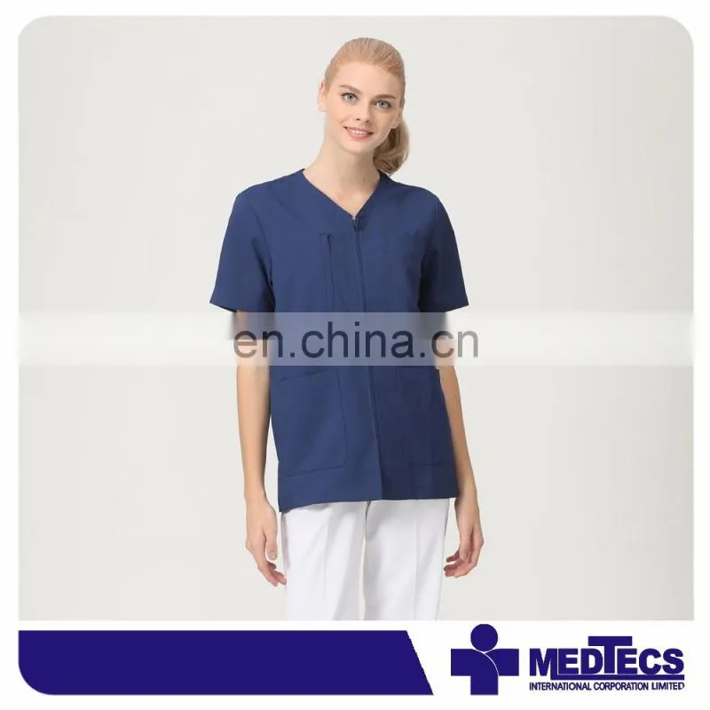 Women Solid Black Pocket Elastic Waist Nurse Scrub Pants