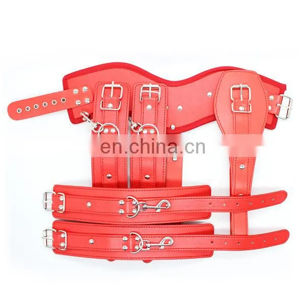 China adult product manufacturer, leather sex toy bondage harness