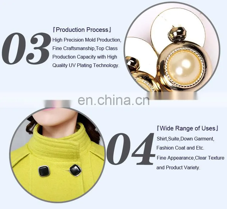 UV Plating ABS Plastic Resin Garment Button BA60373