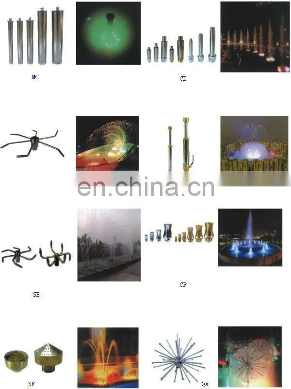 Fountain accessories cheap price different model brass nozzle