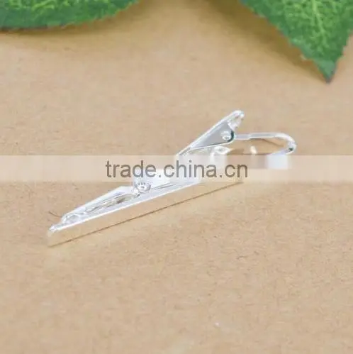 Gentleman Necktie Metal Simple Style Tie Bar Clasp Pin Clip Practical Silver