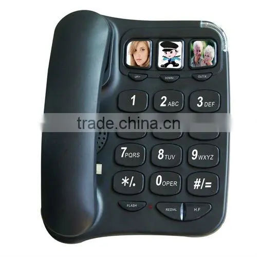 black big button senior telephone corded phone