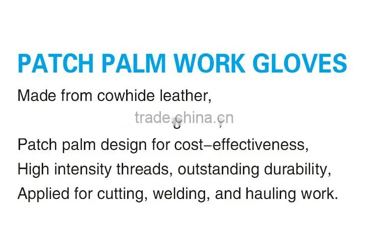 10.5" cowhide furniture leather working gloves manufacture made in china LG029