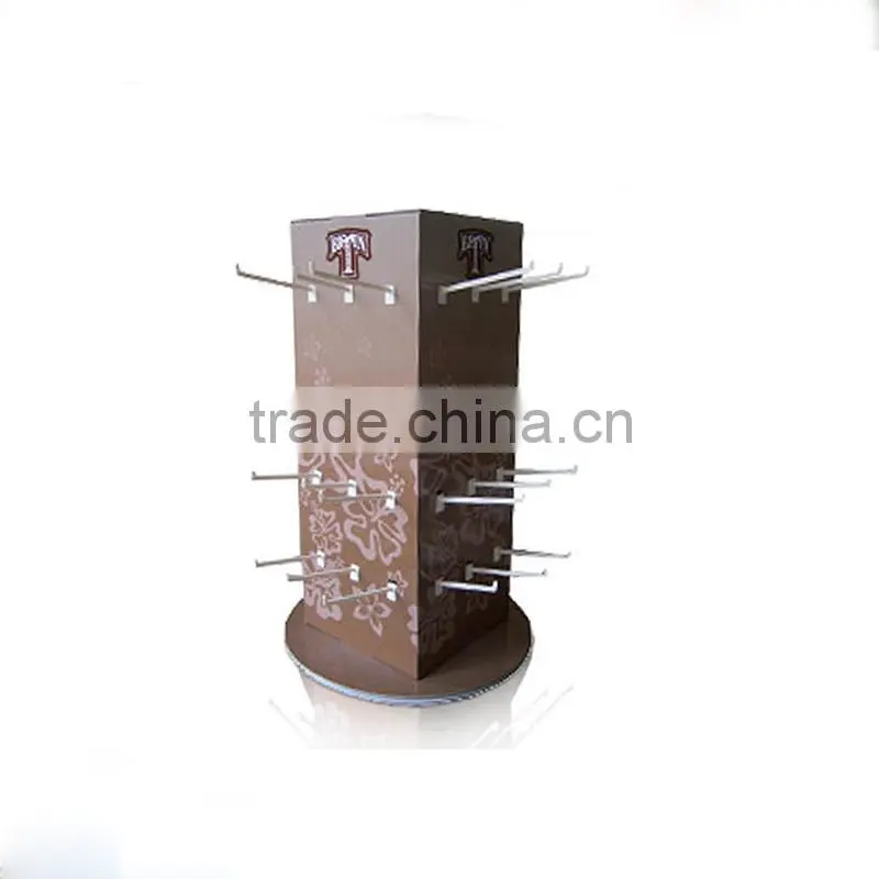 custom design POS cardboard pallet display stand with hook