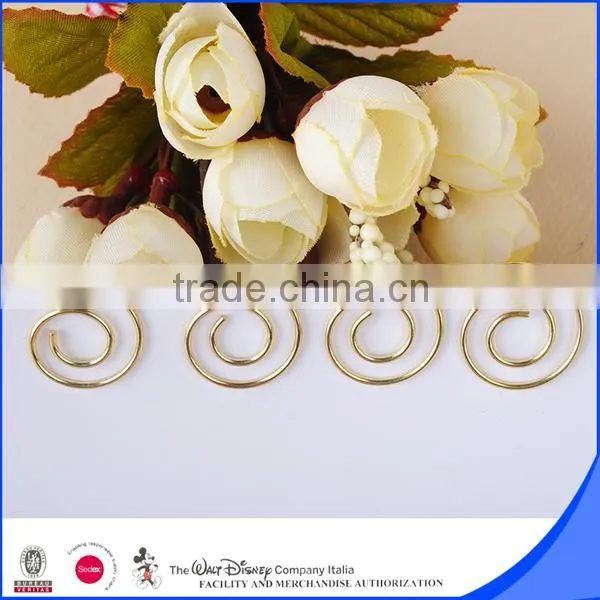 Metal iron wire gold circle clips