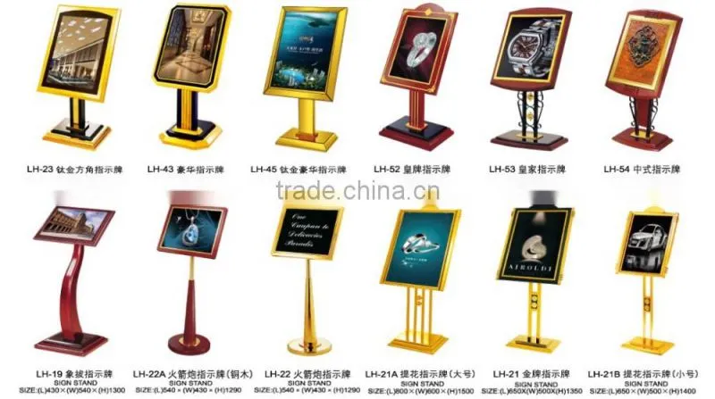 LED display stand sign/Stainless steels floor stand/Light Emitting Diode pop board_advertising stand signs