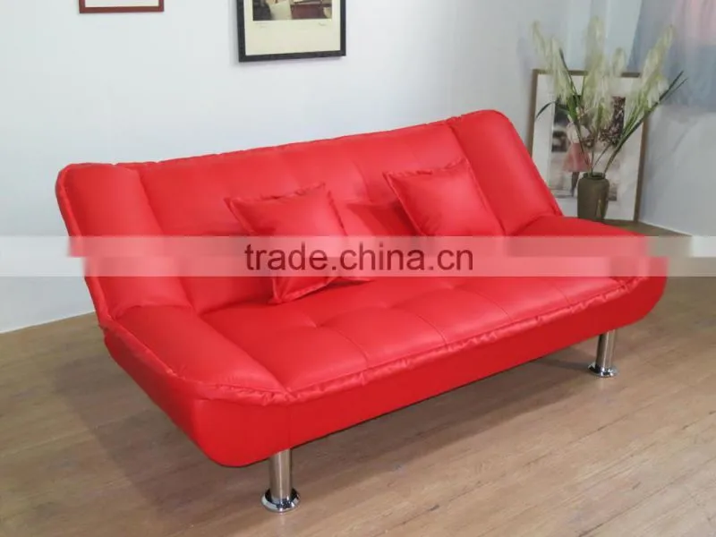 Home Furniture Modern Promotion Folding Leather Futon Sofa Bed Sleeper